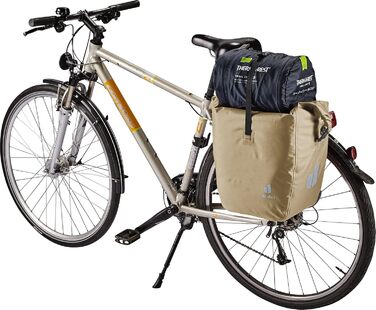 Велосипедна водонепроникна сумка на багажник Deuter Weybridge 25+5 л, бежевого кольору