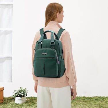 Жіночий рюкзак POSSOBAG, водонепроникний, нейлоновий, модний, для ноутбука 14'', шкільний, з ручкою, міський, для подорожей, зелений