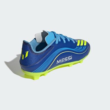 Дитячі футбольні бутси Adidas F50 Messi League для гри на твердих та універсальних майданчиках (31 EU, Royal Blue Solar Yellow Semi Blue Burst)