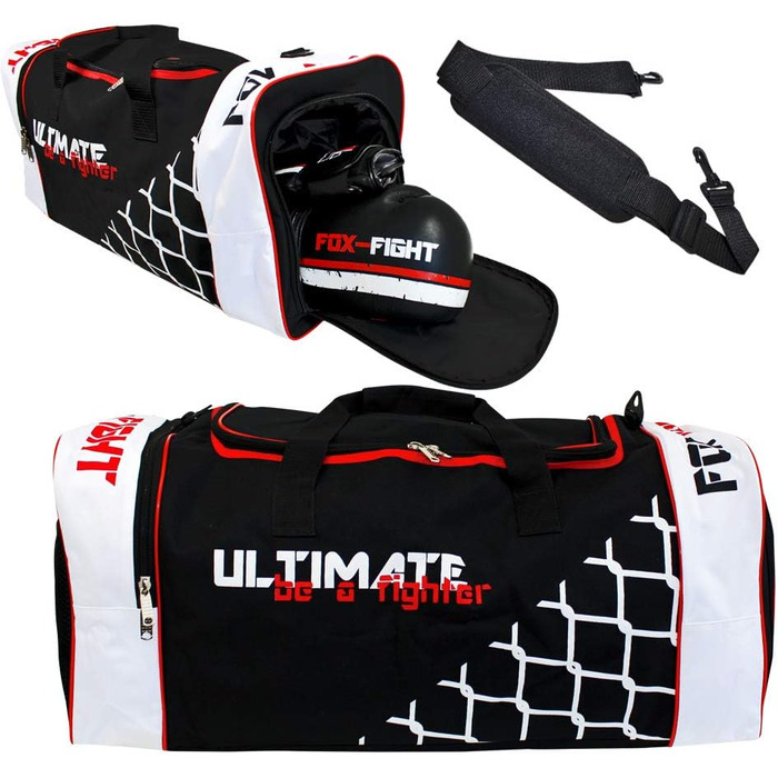 Спортивна сумка FOX-FIGHT Ultimate XL з відділенням для взуття, 82x32x32 см, для тренажерного залу, тренувань