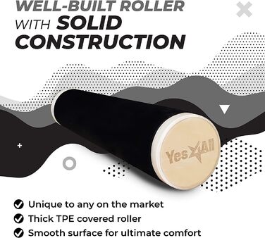 Yes4All Дерев'яний балансборд для дому, серфінг, тренування всіх рівнів (сірий/чорний)