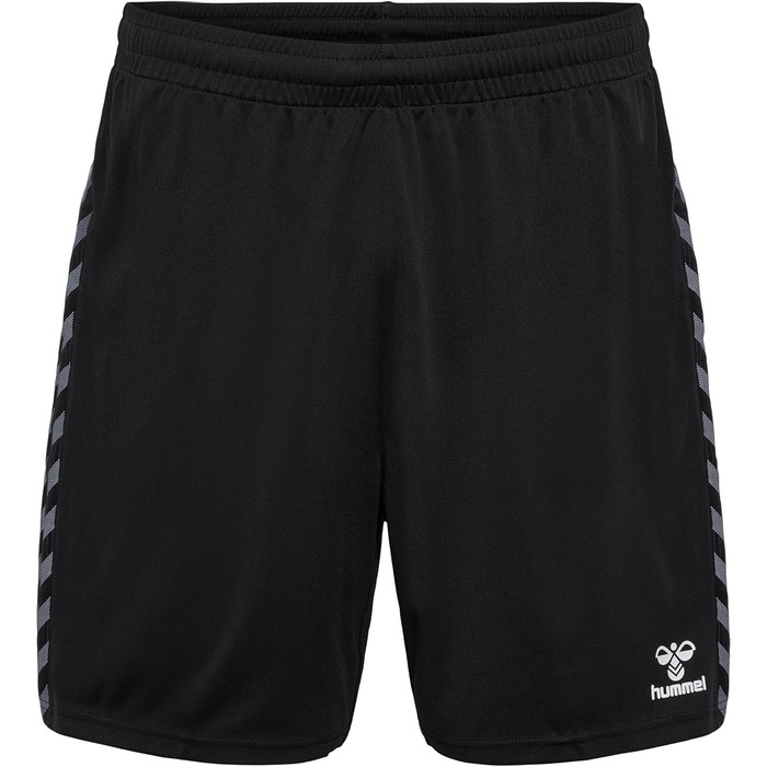 Чоловічі спортивні шорти Hummel Authentic PL — тренувальні шорти з регульованим поясом, дихаючі та швидкосохнучі, 100% перероблений поліестер, чорні