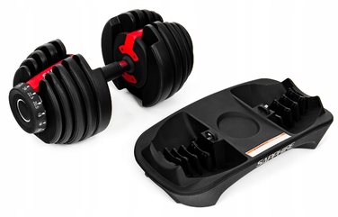 Регульовані гумовані гантелі Sapphire, 1 x 24 кг