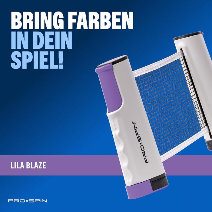 Сітка для настільного тенісу PRO-SPIN розкладна портативна - регульована довжина, фіолетовий колір