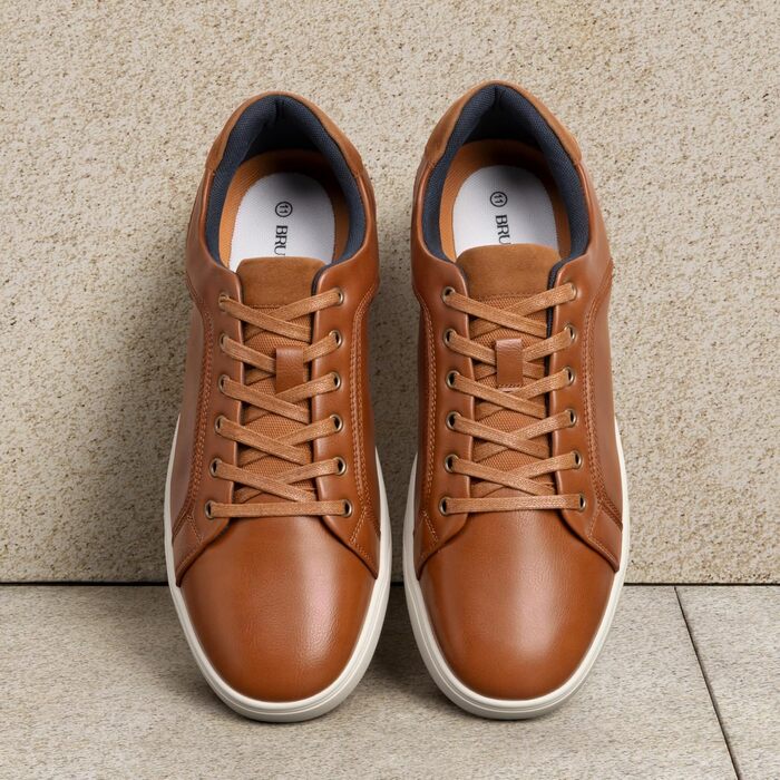 Чоловічі повсякденні кеди Bruno Marc Casual Sneaker — легке низьке взуття, дихаючі та зручні туфлі для прогулянок та подорожей, коричневі (розмір 46 EU, широка колодка)