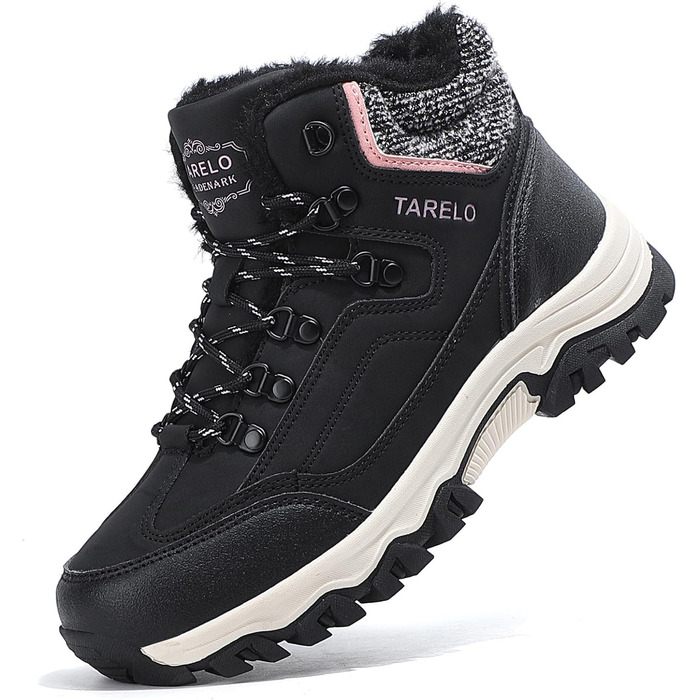 Зимові черевики TARELO для жінок, чорні, розмір 36-41, антиковзаюча підошва