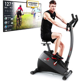 Велотренажер SPORTSTECH ESX600s, 10 кг маховик, LED-дисплей, 360° тримач для планшета, домашній ергометр для кардіо, німецька якість, чорний