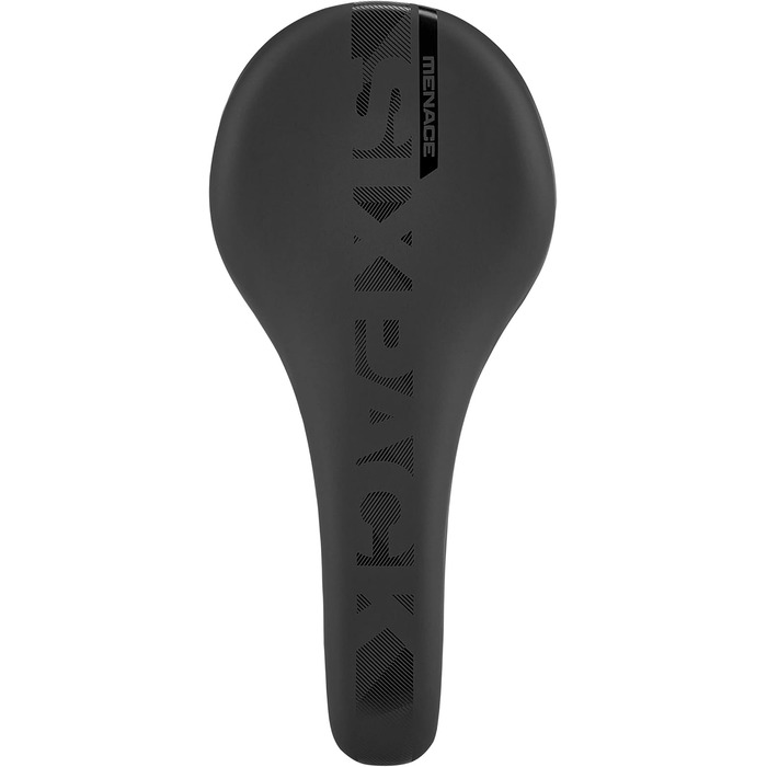 Велосипедне сідло Sixpack Menace Stealth Black, сталева рейка, 290x132 мм, чорне