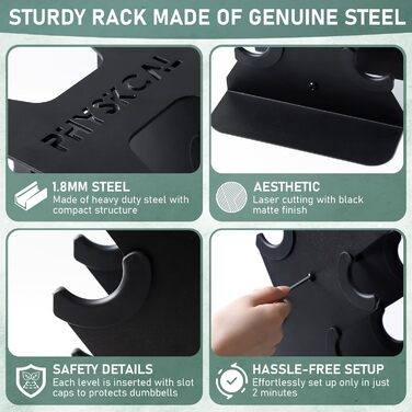 Набір гантелей Kurzhantel-Set з підставкою для дому та спортзалу, 30 кг | Küstenbrise