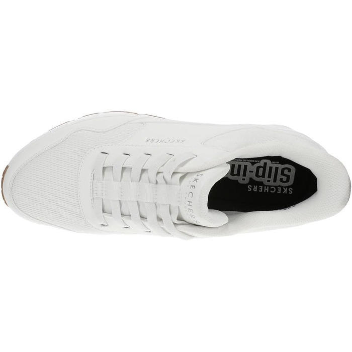 Чоловічі кросівки Skechers UNO - Banksia Hands Free Slip-ins, білі, розмір 46 EU, Duraleather, сітка