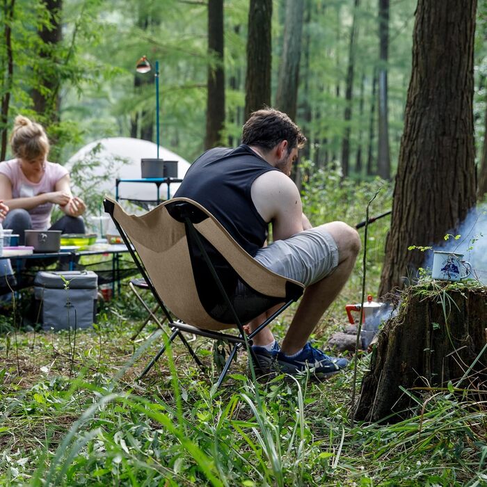 Naturehike Складний туристичний стілець Ultraleicht для кемпінгу, риболовлі та пікніків (Khaki M)