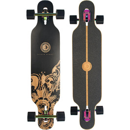 Лонгборд JUCKER HAWAII HOKU V2 Precision Flex 1 Neochrome — скейтборд із бамбука, клену та скловолокна, обмежена серія, 2 рівні жорсткості, лімітований дизайн