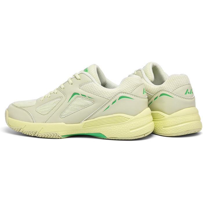 Жіночі тенісні кросівки P601 - неслизькі, з амортизацією, стабілізуючі, дихаючі, біло-фіолетові (40.5 EU, лимонно-жовті)