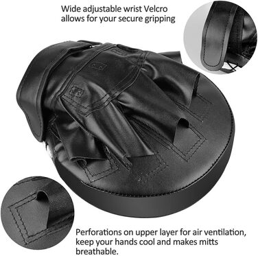 Набір рукавичок для спарингу Groofoo PU з подвійним шаром, чорні. Підходять для боксу, кікбоксингу, MMA, муай-тай, карате, таеквондо. Для дітей та дорослих.