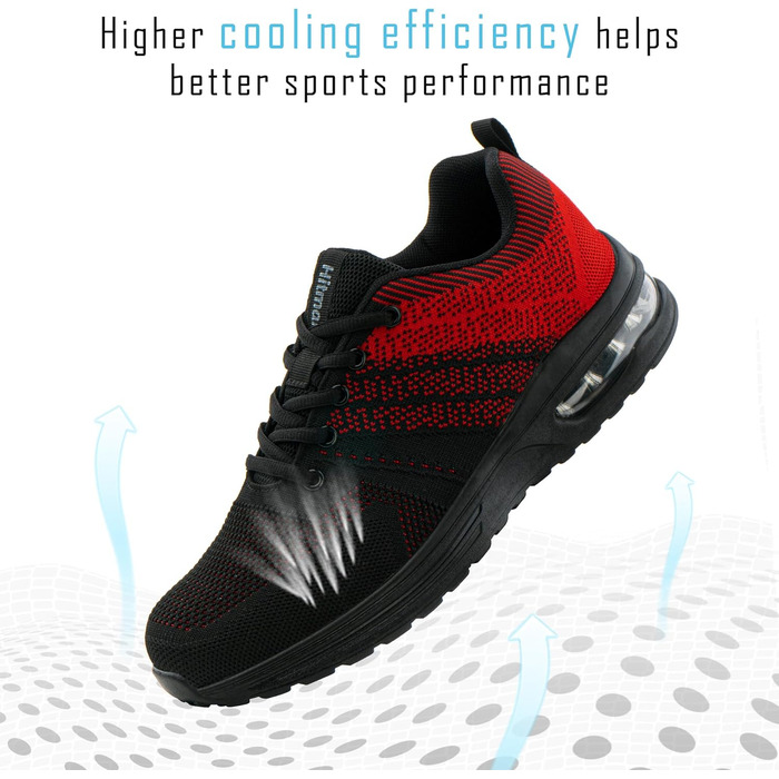 Спортивне взуття Hitmars для чоловіків та жінок з повітряною подушкою, розмір 36-48, колір червоний