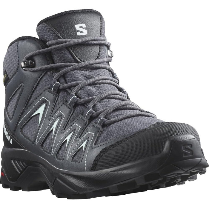 Жіночі трекінгові черевики Salomon X Braze Mid Gore-Tex, 39 1/3 EU, Ebony India Ink Bleached Aqua