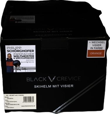 Лижний шолом Black Crevice Arlberg з 2 візорами, S (51-54 см), чорний