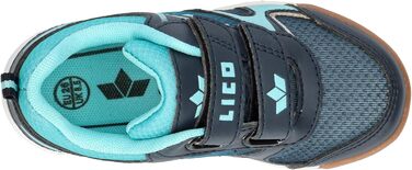 Дитячі спортивні кросівки Lico Charlie V для залу, колір лимонно-зелений (26 EU, морська хвиля)