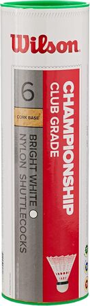 Волан для бадмінтону Wilson Championship, 6 шт., жовтий, 77 грам (середня швидкість)