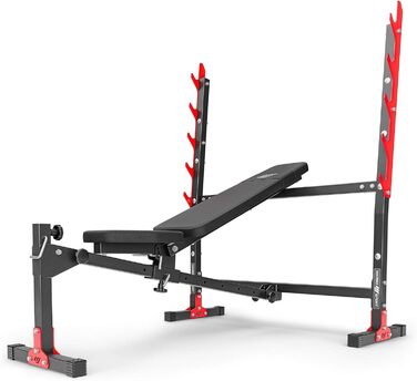 Регульована лава для жиму Marbo Sport MH-L107 2.0 з тримачем для штанги, чорна, вироблено в ЄС