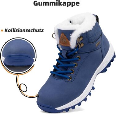 Черевики зимові Mishansha для хлопчиків, водонепроникні, Outdoor, трекінг, піші прогулянки, коричневі, 28 EU, блакитні