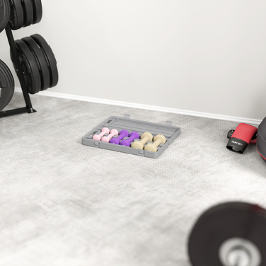 Набір гантелей HOMCOM 6 шт. у кейсі, з регульованою вагою 0,5 кг, 1 кг, 1,5 кг – ідеально для дому та спортзалу