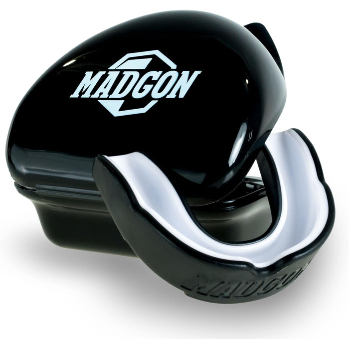 Захист для обличчя MADGON: комфортне дихання, адаптація | Захист для зубів Guardian для спорту (MMA, бокс, кікбоксинг) - чорний/зелений (Guardian - чорний/білий)