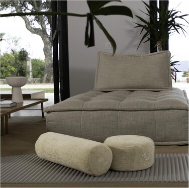 Крісло для медитації Cushy™: кругле подушка для сидіння з дінкової вати (10/15/20 см) - для медитації та релаксації, Made in Germany, Milky Marshmallow