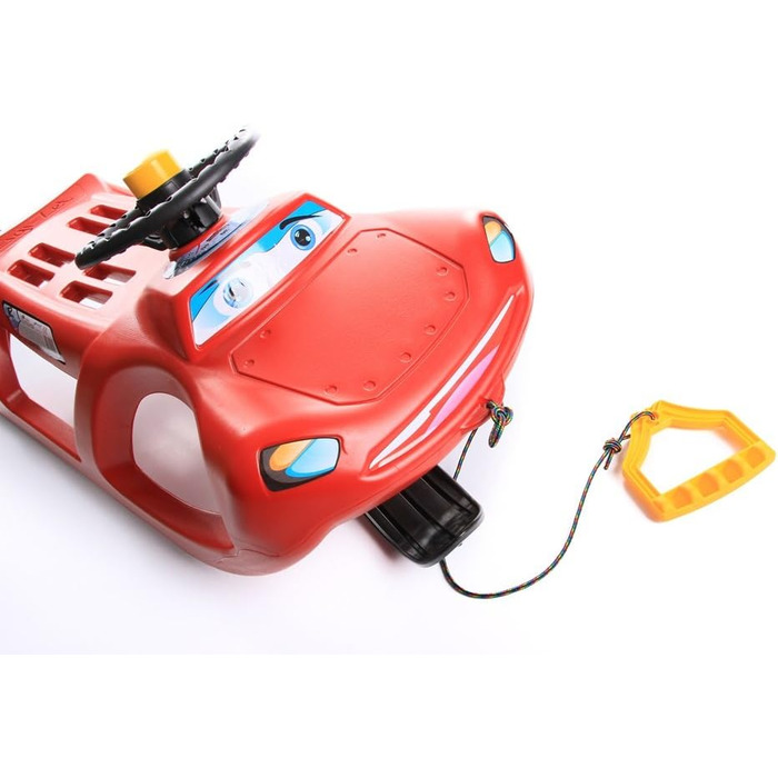 Дитячий санки Zigi-Zet Control: пластикові санки з тяговим тросом та керуванням, 2 кольори (червоний)