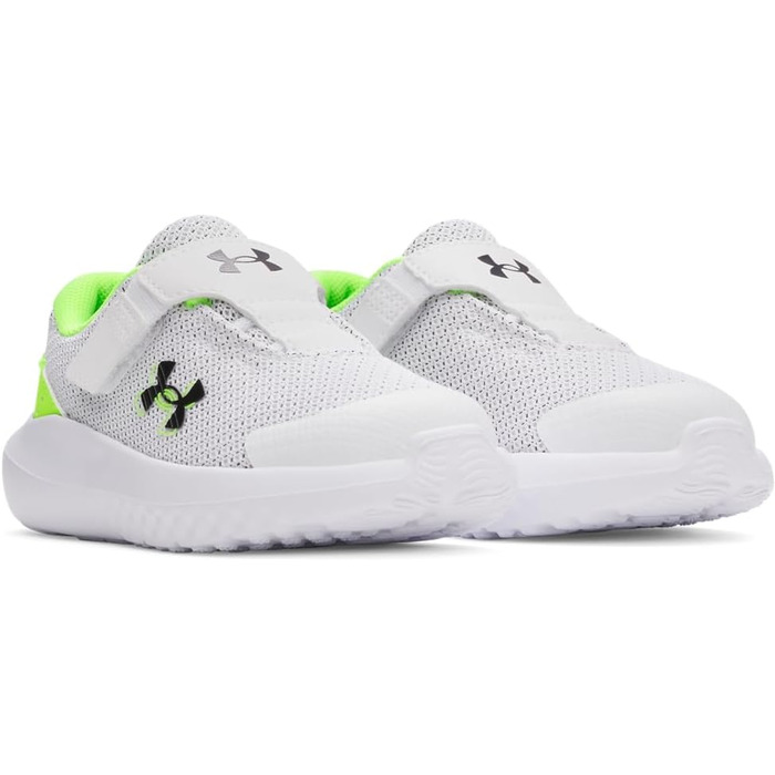 Дитячі кросівки Under Armour Binf Surge 4 AC для бігу (16.0 см, білий, гіпер-зелений, чорний)