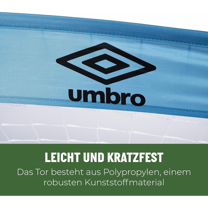 Футбольні ворота Umbro 110x78x78 см з сумкою, пластикові, для дітей і дорослих, для саду, дому та вулиці, чорні