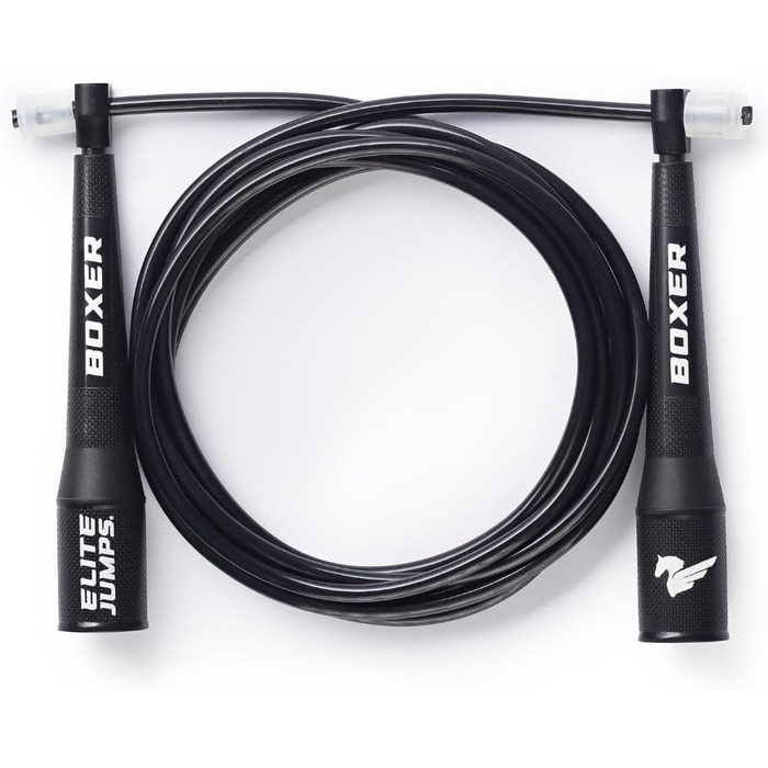 Стрибкова скакалка EliteSRS Boxer Jump Rope 3.0 з ПВХ 5 мм, ергономічні ручки з полімеру та антиковзким покриттям, для занять на вулиці