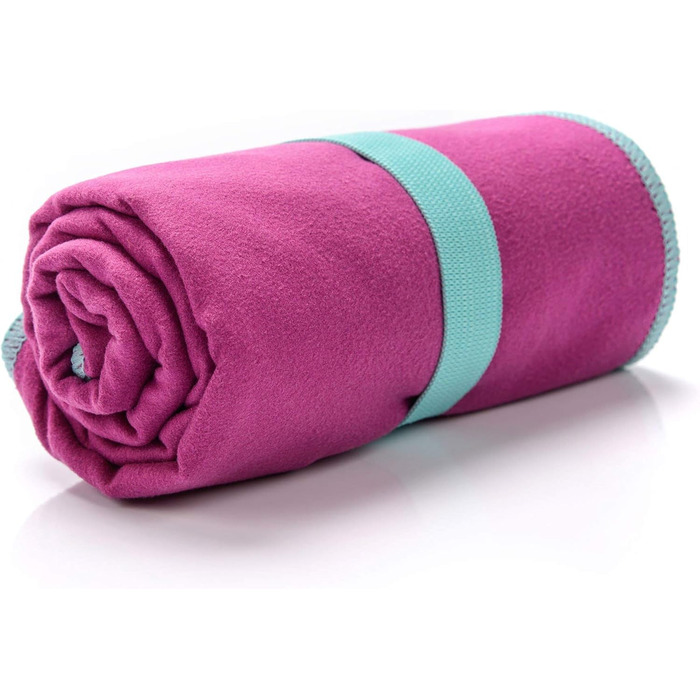 Рушник спортивний Meteor Sport Microfiber XL XXL 9 кольорів, надзвичайно легкий, швидковисихаючий, для фітнесу, подорожей, сауни, пляжу (50x90 см, баклажан)