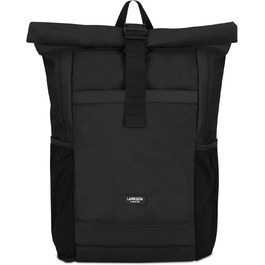 Рюкзак LARKSON Rolltop для чоловіків і жінок, чорний, великий, для школи, університету, велосипеда, 16-дюймове відділення для ноутбука, водовідштовхувальний, антивикрадальний, екологічний
