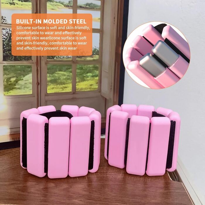 Набір манжет для ніг та зап'ясть з регулюванням ваги, 2 шт (0,45 кг) для фітнесу, йоги, пілатесу та кардіо