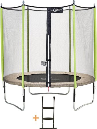 Трамплін для саду Kangui Jumpi Zen з сіткою та сходами (PVC) – Ø250-430 см