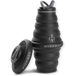 Складна пляшка для води HYDAWAY 750 мл, силіконова, з носиком, ультракомпактна, для подорожей, Midnight