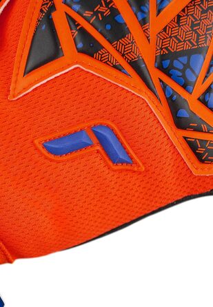 Воротарські рукавички Reusch Attrakt Silver NC, унісекс, розмір 9.5, помаранчево-синьо-чорні