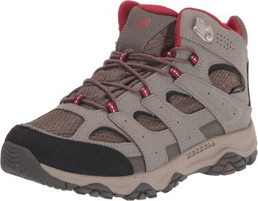 Черевики для ходьби Merrell Moab 3 Mid Wtrpf для хлопчиків (12 Wide Big Kid, Boulder Rot)