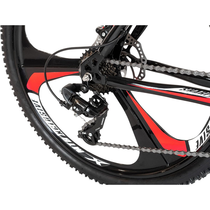 Гірський велосипед KS Cycling Hardtail 26'' Sharp, чорний-червоний