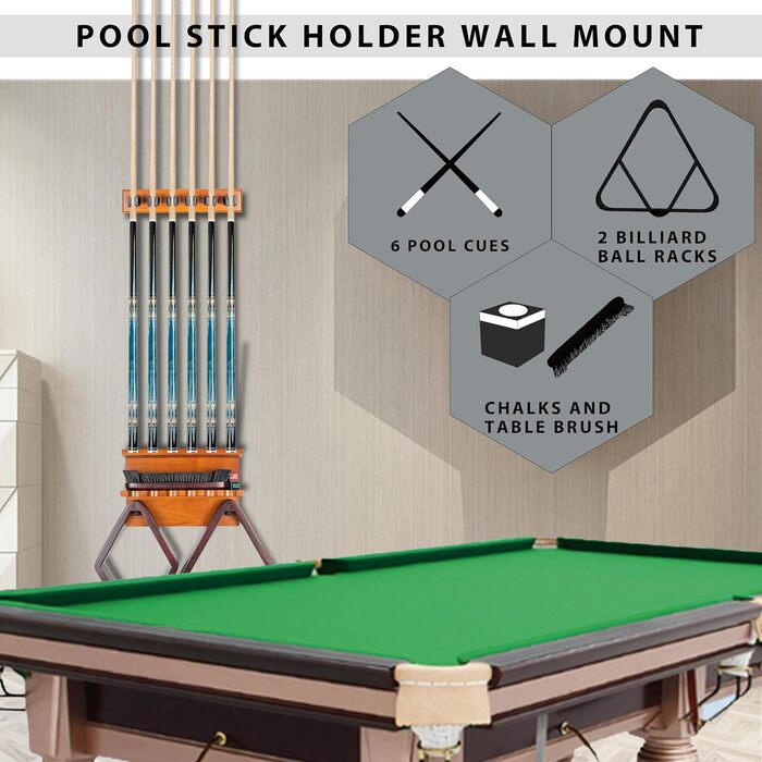 Стійка для київ (білліард) на 6 київ - органайзер для київ, чорний