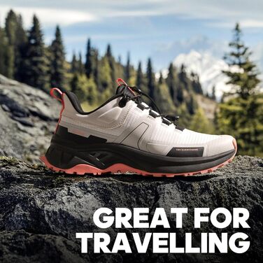 Жіночі трекінгові черевики NORTIV 8 - легкі, дихаючі, сірі та рожеві (39 EU)