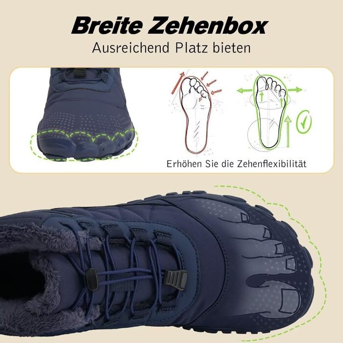 Зимові черевики IceUnicorn: теплі, з підкладкою, для жінок та чоловіків (39 EU, темно-синій)