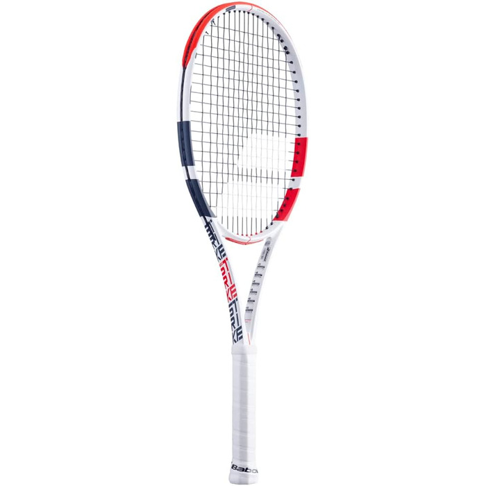 Тенісна ракетка Babolat Pure Strike 16/19 для дорослих, унісекс, біло-червона-чорна