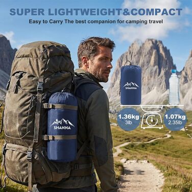 Надувний килимок для кемпінгу Shanna Outdoor 8 см з вбудованим насосом (синьо-блакитний)