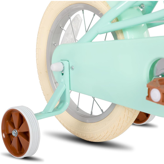 Дитяче велосипед Stitch з кошиком, 50.8 см, з підніжкою, 3-11 років (зелений, 35.6 см зі стабілізаторами)