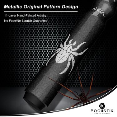 Набір для більярду Pocustik: 2 шт. кийки, канадський клен, 147.3 см, ергономічні, для дому, синій/фіолетовий або чорний/червоний