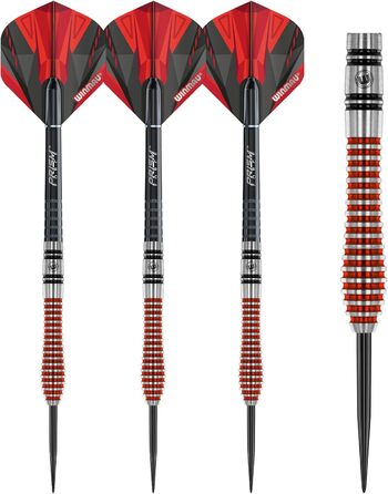 Дартс-набір WINMAU Dennis Priestley 26 г професійний, вольфрамовий, з оперенням і стержнями
