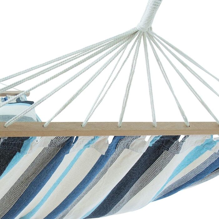 Гамак yourGEAR Kauai XXL 240x160 см з подушкою, бавовна, до 300 кг, для двох осіб, з кріпленням (Аква)