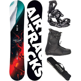 Набір сноубордиста AIRTRACKS: сноуборд North South Four Wide Camber, кріплення Master, чоботи, сумка. Розміри сноуборда: 150, 157, 159, 162 см, чоботи Master QL 43